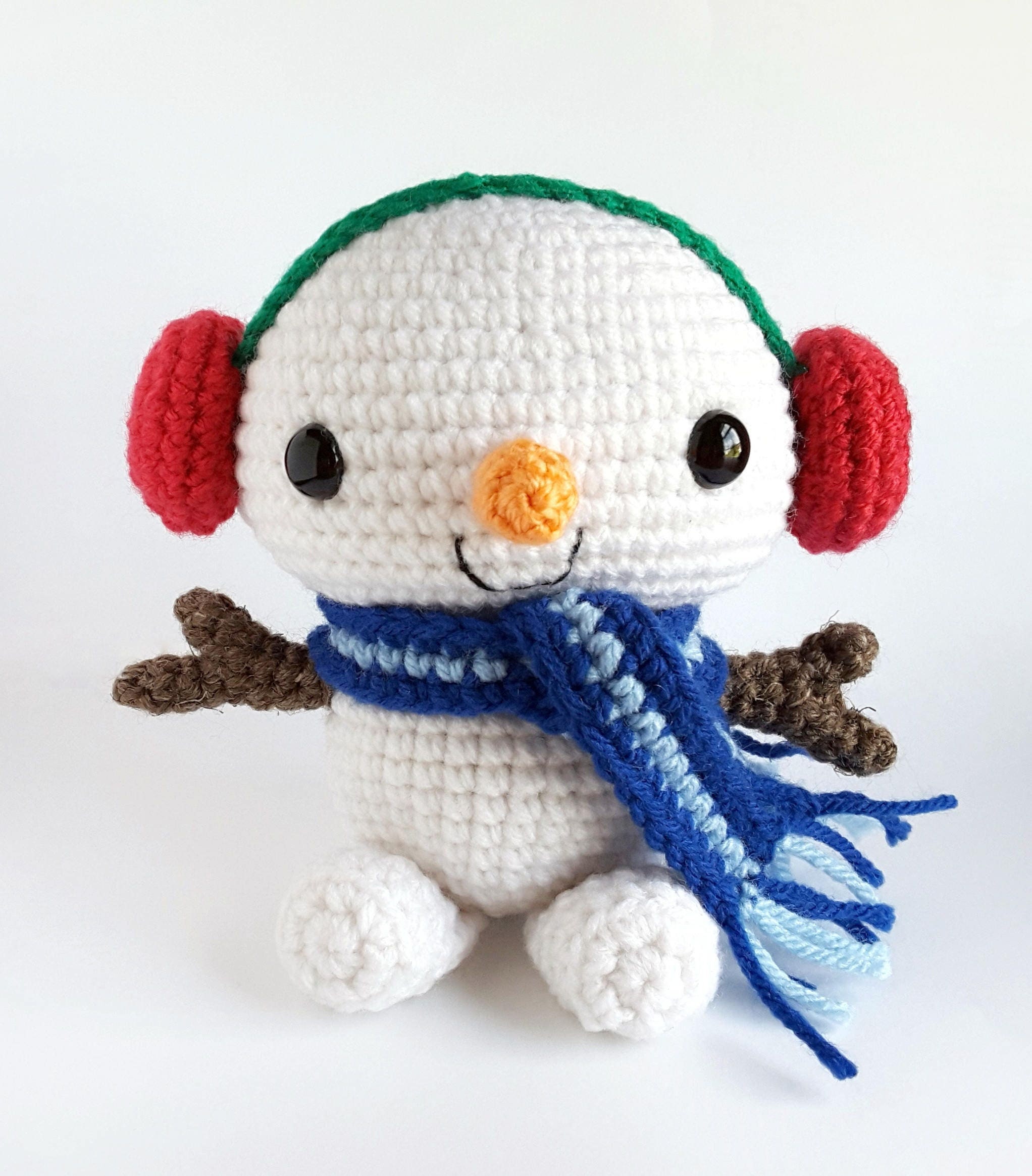 雪だるま編みぐるみの編み図：簡単な英語の作り方（PDF） - Etsy 日本