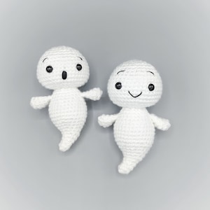 Crochet ghost pattern, Boo Baby mini ghost amigurumi pattern, handmade halloween decoration or creepy cute gift for ghostbusters image 7