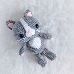 Crochet cat pattern, kitty amigurumi pattern for Siamese, Tabby, Calico & Tuxedo breeds. Cat lover gift, cat nursery theme, crochet kitty image 3