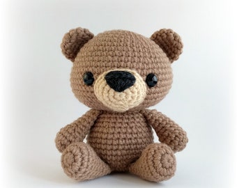 Crochet Teddy Bear Amigurumi Pattern: DIY Stuffed Toy (PDF Pattern)