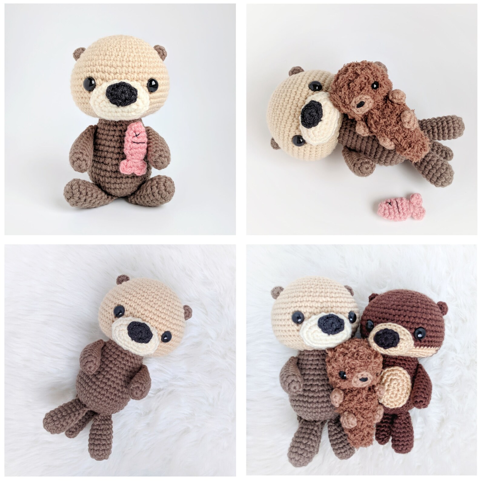 CROCHET PATTERN Otter Family Amigurumi Pattern Written in Etsy