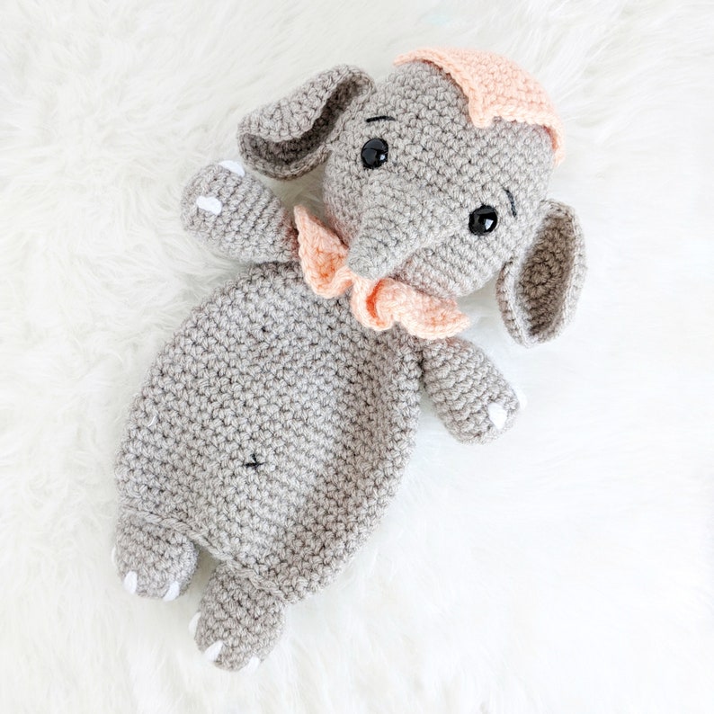 Elephant amigurumi pattern, elephant crochet comforter pattern, downloadable pattern for heirloom handmade gift image 4