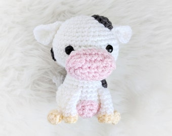 Crochet Cow & Bull Pattern: Mini Amigurumi (PDF Pattern)