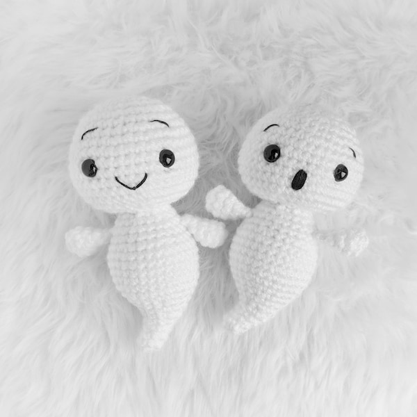 Crochet ghost pattern, Boo Baby mini ghost amigurumi pattern, handmade halloween decoration or creepy cute gift for ghostbusters!