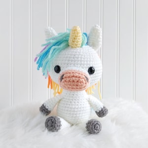 CROCHET UNICORN PATTERN - Rainbow Amigurumi Unicorn Pattern, English only, Beginner friendly