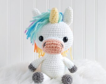 Crochet Unicorn Pattern: Rainbow Amigurumi (PDF Pattern)