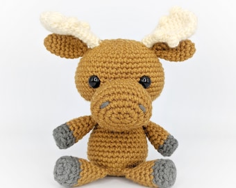 Crochet Moose Amigurumi Pattern: Forest Nursery Decor (PDF Pattern)