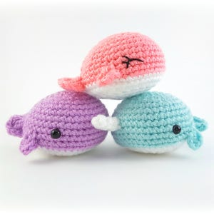 CROCHET WHALE PATTERN: Whale & Narwhal Amigurumi Pattern, English Only, Easy To Follow, Beginner Friendly Project image 1