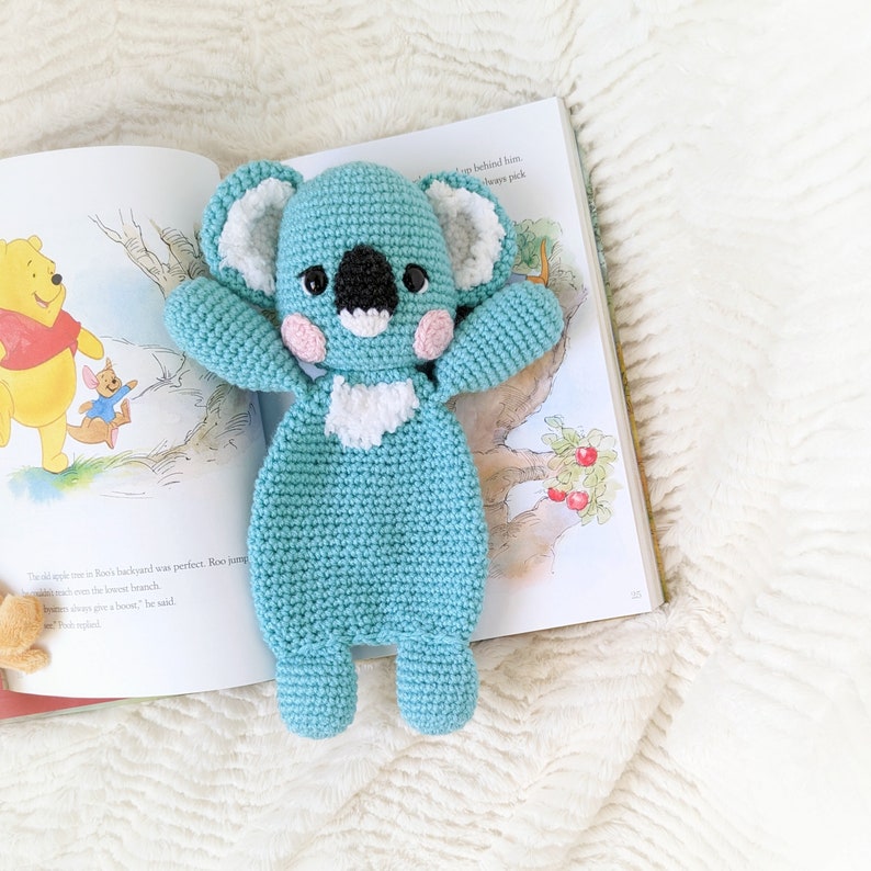 CROCHET LOVEY PATTERN: Sleepy Koala Lovey Amigurumi Pattern, Crochet Comforter, English Only, Beginner Friendly, Easy to Follow Pattern image 1