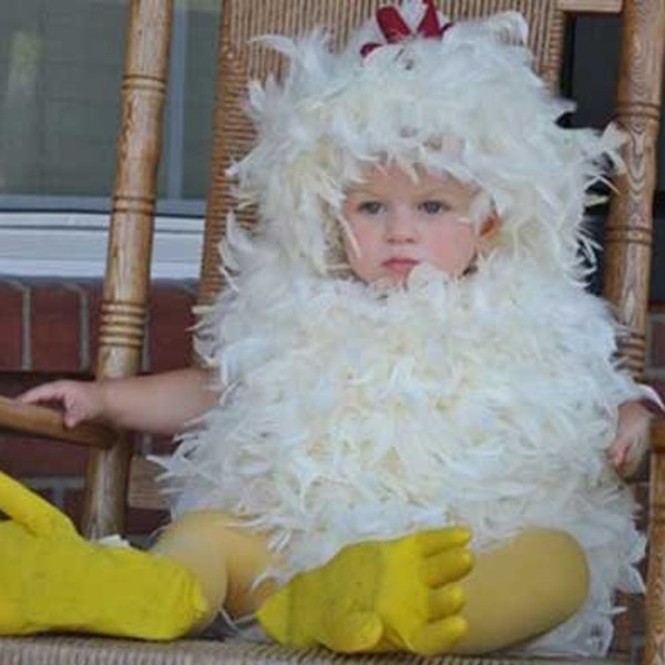 Sale Today ONLY  Feathered Chicken Halloween Costume Boys Girls Unisex Baby Infant Toddler Kids Size 0-3m ,3-6m, 6-12m ,12-18m, 8-24 months