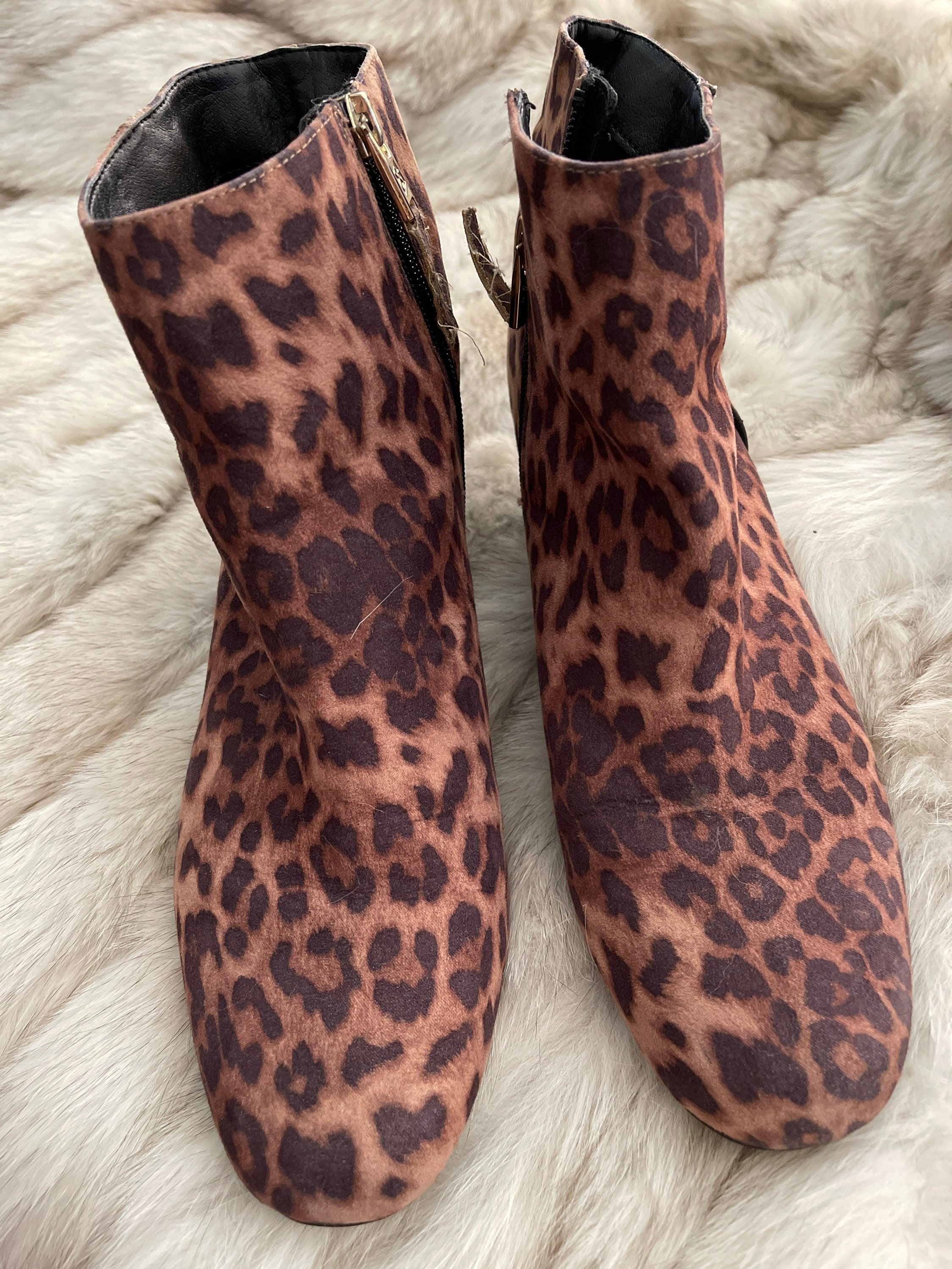 Cheetah Print Boots - Etsy