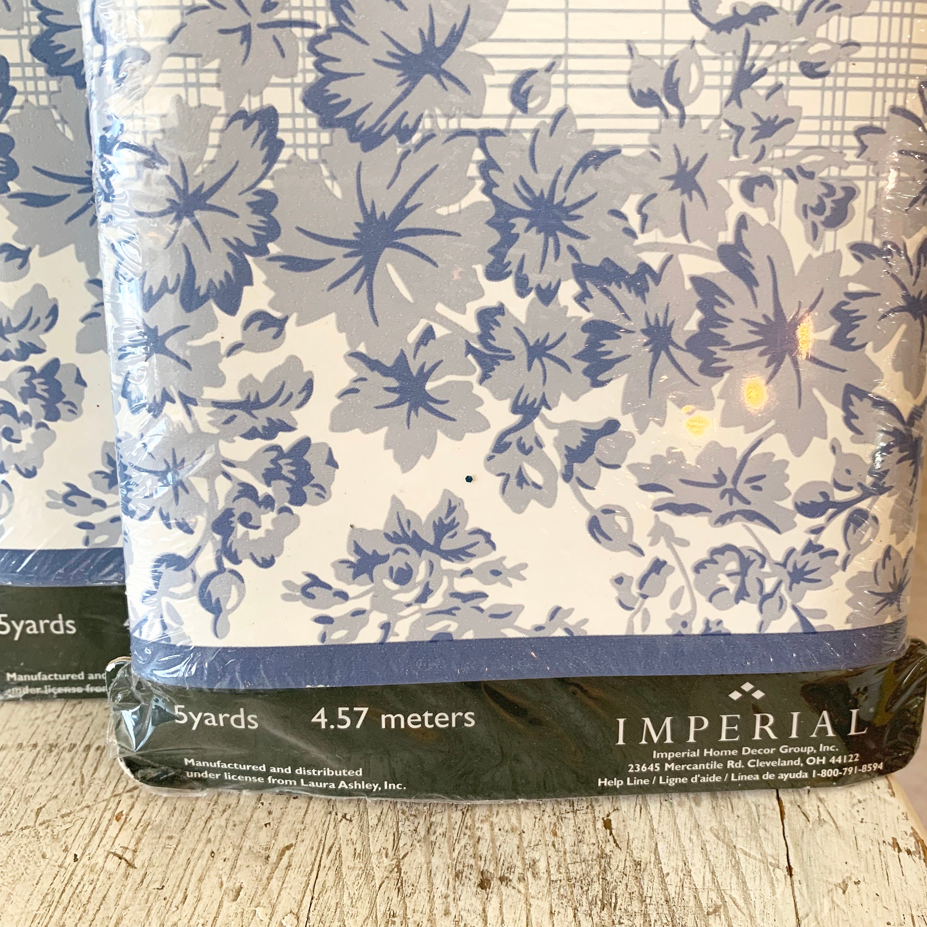 Vintage Laura Ashley Wallpaper Boarder Blue White Victorian Etsy