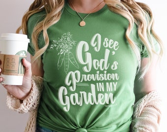Christian Shirt Jesus Garden Farmer Gift, Scripture Shirt Genesis, Farm Mom Shirt, Veggie Lover Tshirt, God Provides Tee Faith Clothing