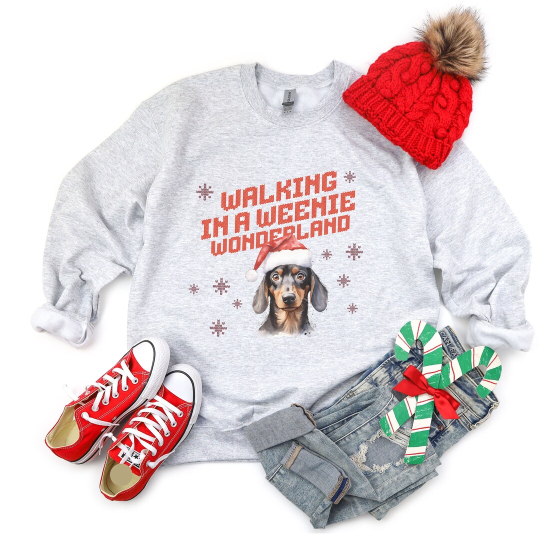 Weenie Dog Christmas Sweater
 Funny Christmas Sweater Weenie Dog Lover Dachshund Puppy Ugly