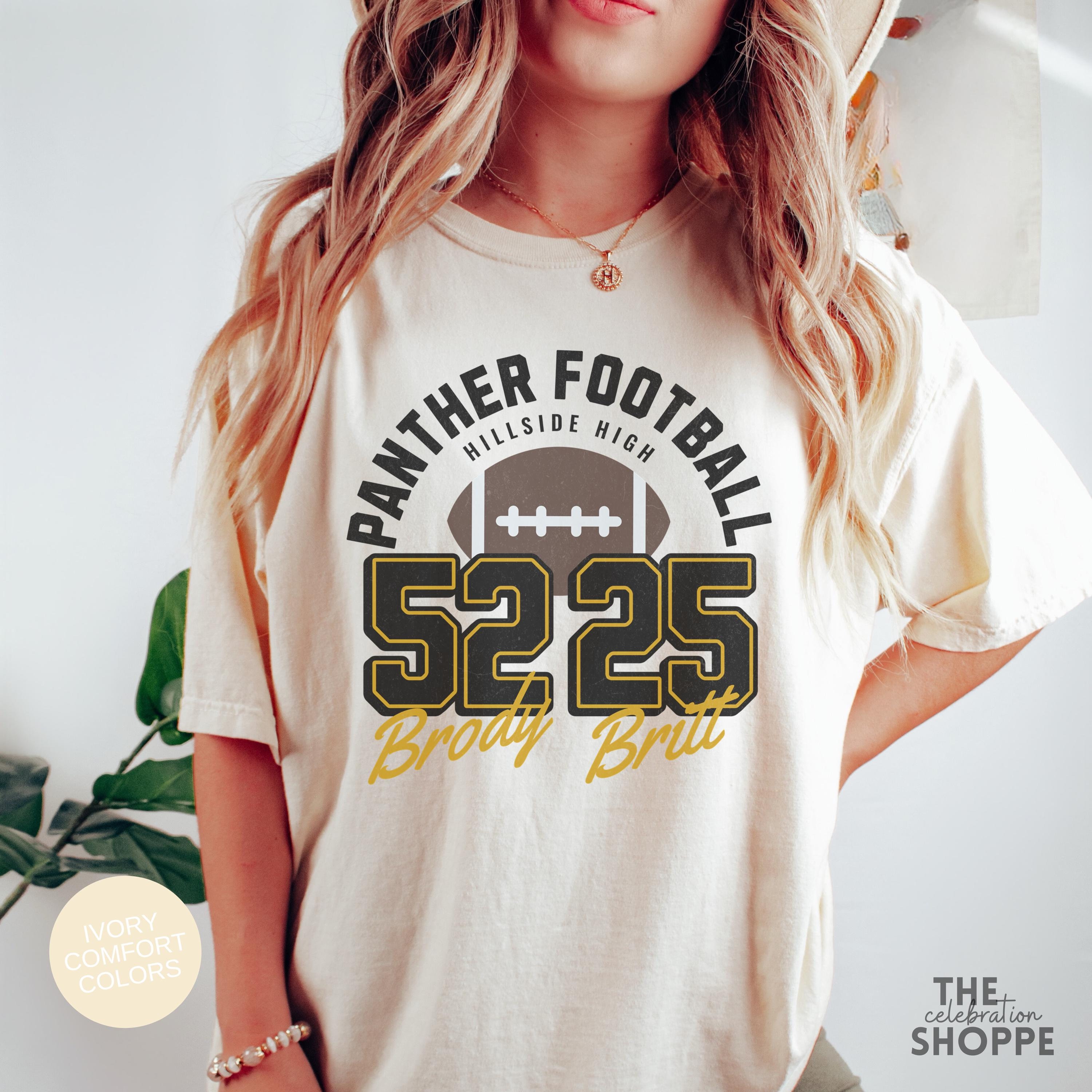 Football Mom Shirt Of Two Boys Personalized Comfort Colors Game Day Custom Football Player Number Tee For Dad Friday Night Lights