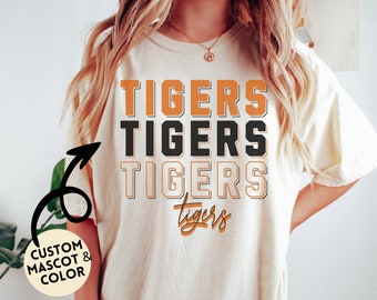 Custom Mascot Shirt Comfort Colors Football Mama Tee School Spirit Coach Gift Personalized Game Day Football Girlfriend