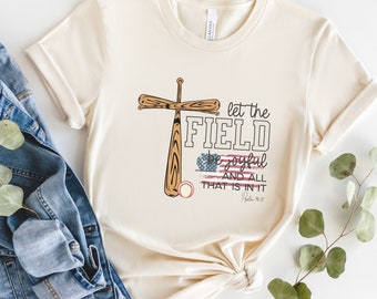 Baseball Mama Scripture Tshirt, Baseball Cross Psalm Christian Sports Gift, Church Merch, Christian Clothing, American Flag Baseball Mom Tee