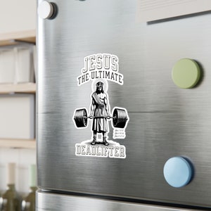 Jesus The Ultimate Deadlifter Kiss-Cut Waterproof Vinyl Decals