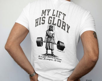 Funny Gym Shirt Jesus Lifting Comfort Colors, Christian Streetwear Scripture Tshirt, Weightlifting Pump Cover Workout Clothes Faith Apparel