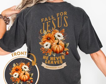 Christian Fall Tee: Comfort Colors Bible Verse Shirt - Faith Mom Gift