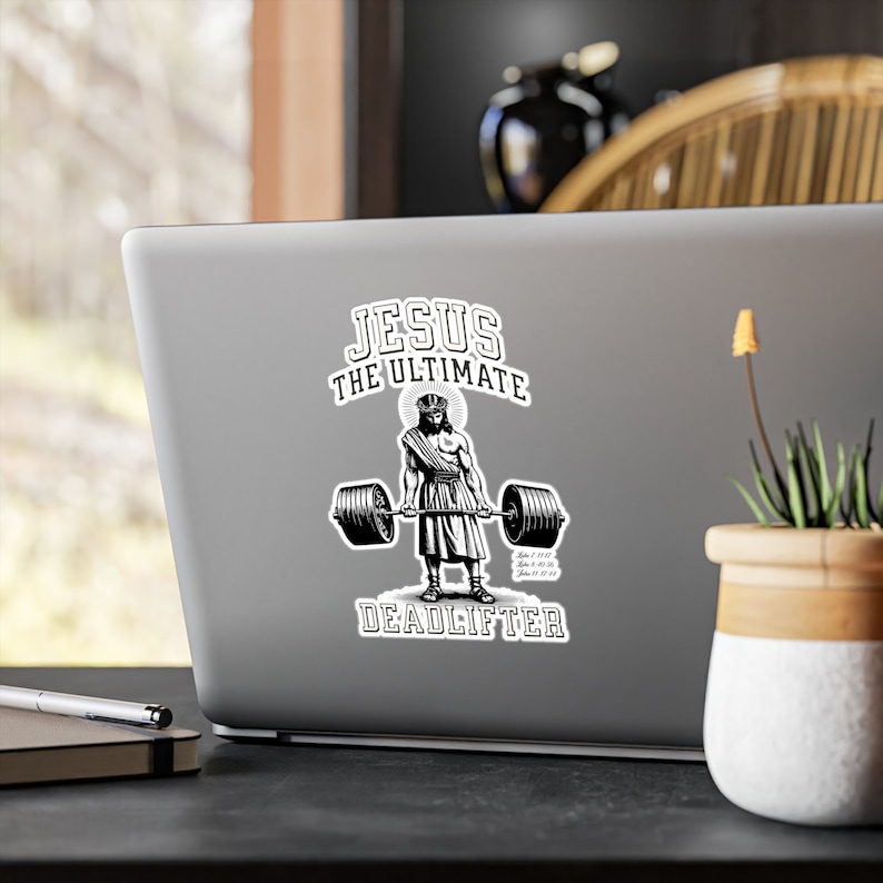 Jesus Ultimate Deadlifter Kiss-Cut Waterproof Vinyl Decals