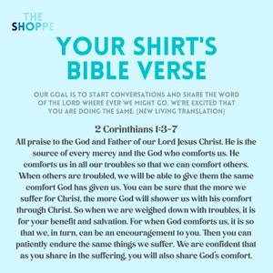 Christian Tshirt, 2Corinthians 1:3-7 All Praise To The God and Father of our Lord Jesus Christ