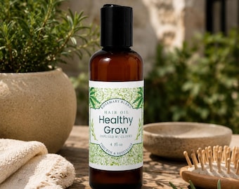 Aceite natural de romero para cabello y barba: crecimiento saludable, con infusión de clavo