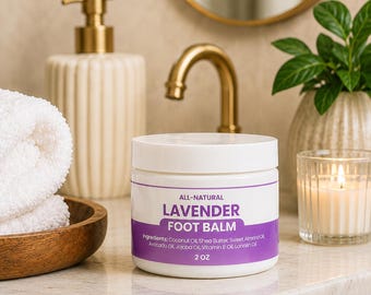 Natural Foot Balm for Dry Feet and Rough Heels - Moisturizing, Handmade Heel & Foot Care