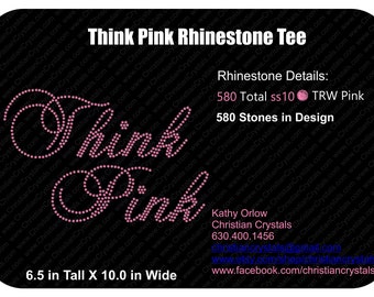 Think Pink Rhinestone Tee