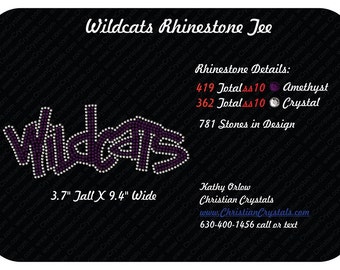 Wildcats Custom Rhinestone Tee