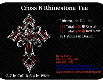 Cross 6 Rhinestone Tee