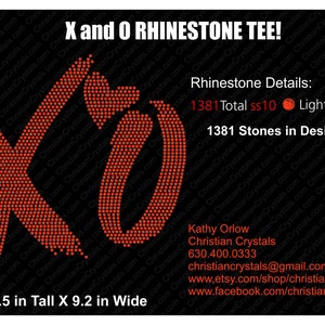 X and O Rhinestone Tee image 1