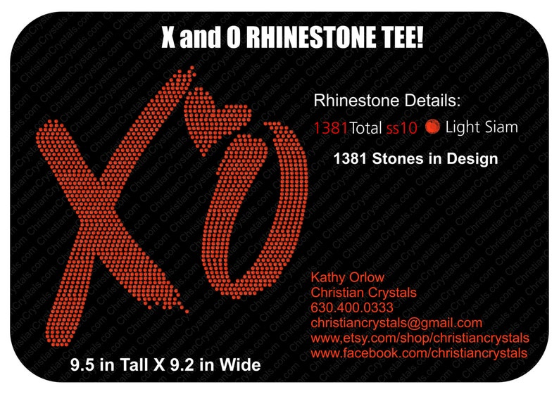 X and O Rhinestone Tee image 1