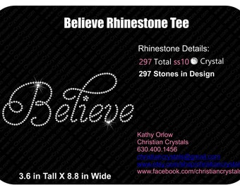 Believe Rhinestone Tee