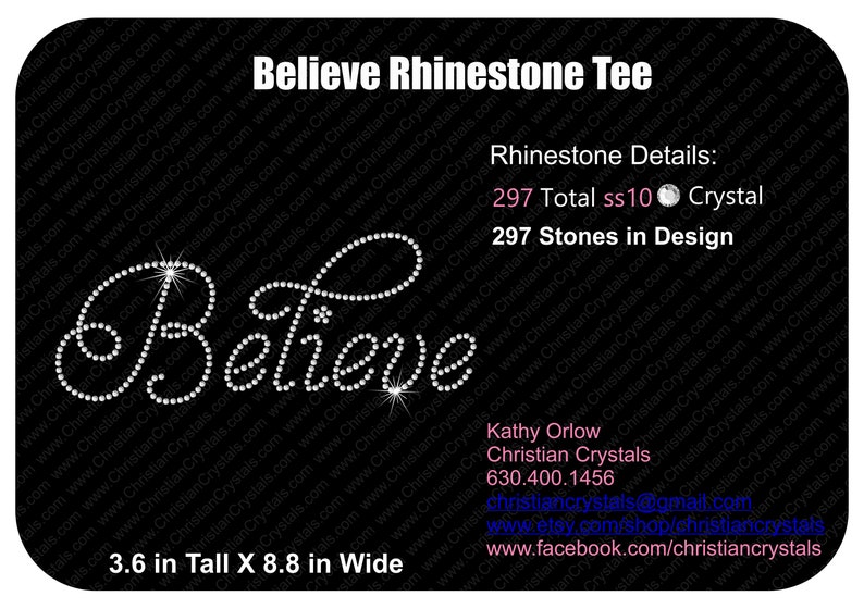 Believe Rhinestone Tee image 1