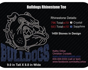 Bulldogs Custom Rhinestone Tee