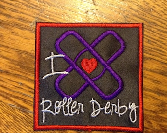 I Heart Roller Derby Patch