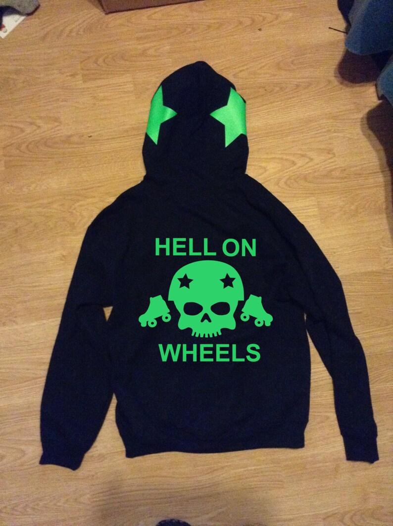 Roller Derby Hell on Wheels Zip Zipper or Pullover Hoodie Etsy Canada