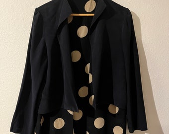 Silk set, Jacket and vest, handmade, size M