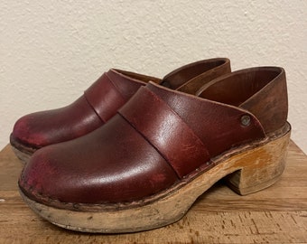 70s Handmade Clogs, Size 7