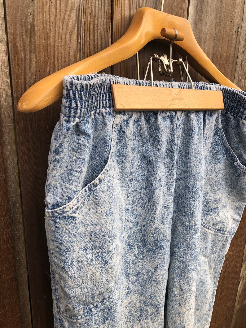 Acid Washbleached Jeans 90's Baggy Jeans Size 14 US Etsy