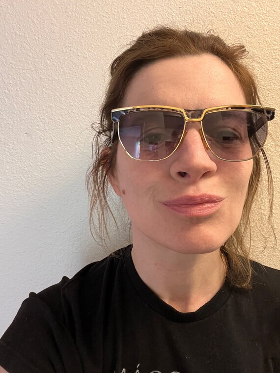 1980s sunglasses , animal print and metal - image 5