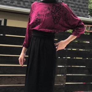Vintage 80s party dress, Size 6, Handmade, Silk