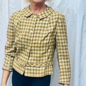 1950s Jacket, Union Made, Size M/L, gingham