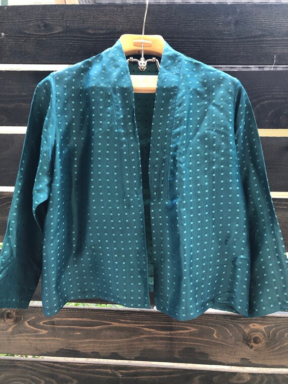 Short Silk Kimono Jacket | Size M - image 2