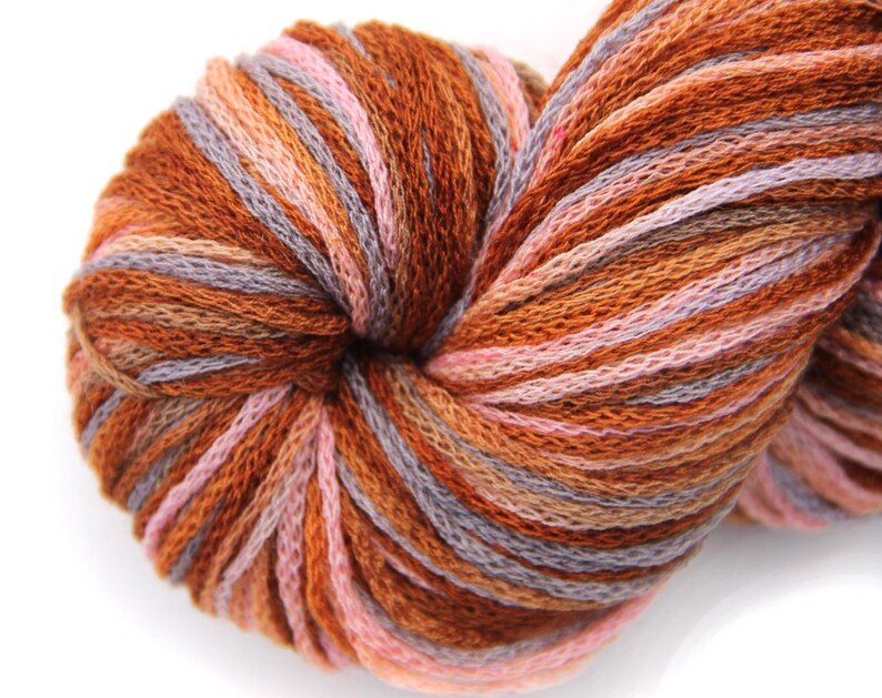 Hand Painted Worsted Weight Merino WoolSilk Yarn Crochet Novelty Yarn Metallix Knitting