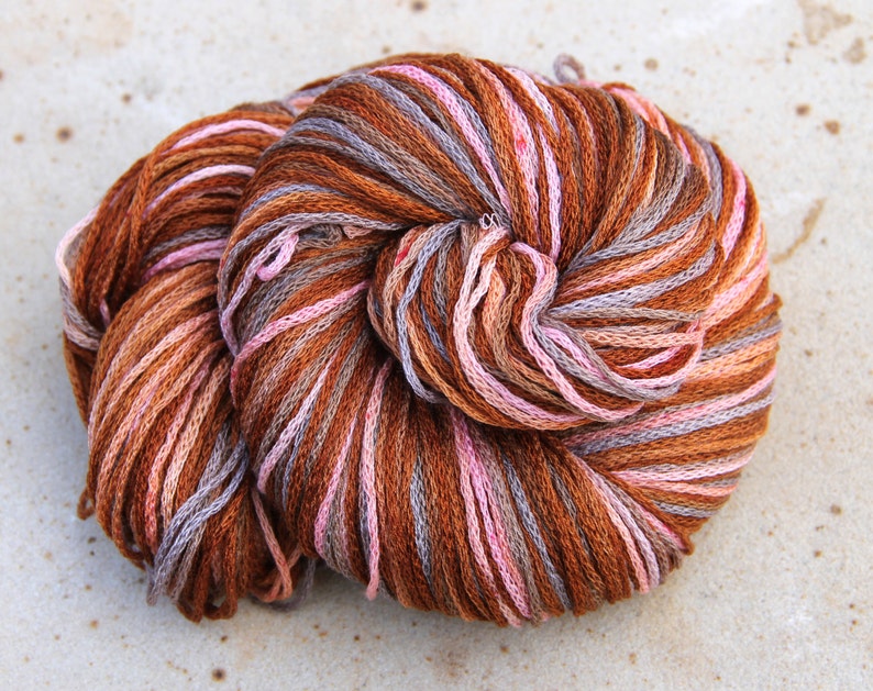 Hand Painted Worsted Weight Merino WoolSilk Yarn Crochet Novelty Yarn Metallix Knitting