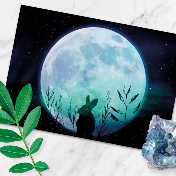 Postkarte Moon Rabbit