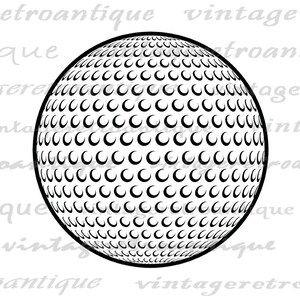 Golf Ball Graphic Printable Image Digital Golfing Download Artwork ...