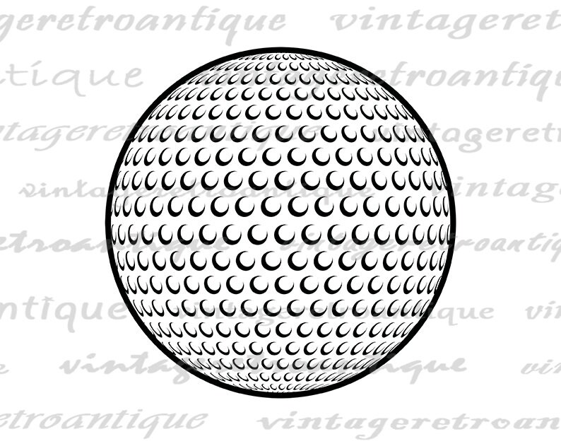 Golf Ball Graphic Printable Image Digital Golfing Download Artwork ...